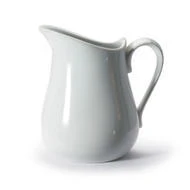 Pitcher, 17oz / 480ml, white, porcelain. Microwave & dishwasher safe.