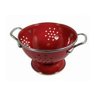Enameled Colander 1qt Red