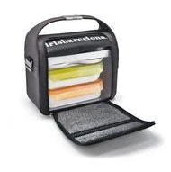 LunchBag LunchBag Dome Black (2 food containers + dip container)